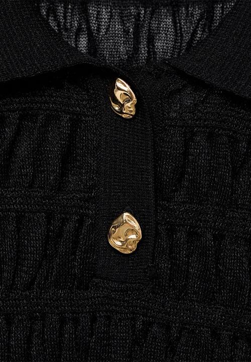 MANGO - Polo gofre - black