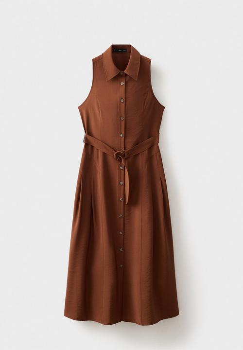 MANGO - Dress show  -  brown
