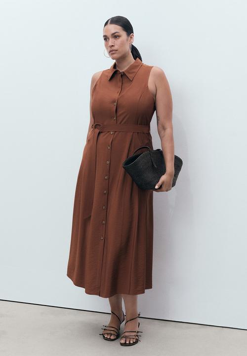 MANGO - Dress show  -  brown