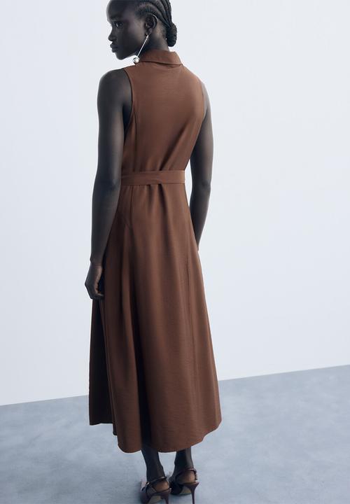 MANGO - Dress show  -  brown