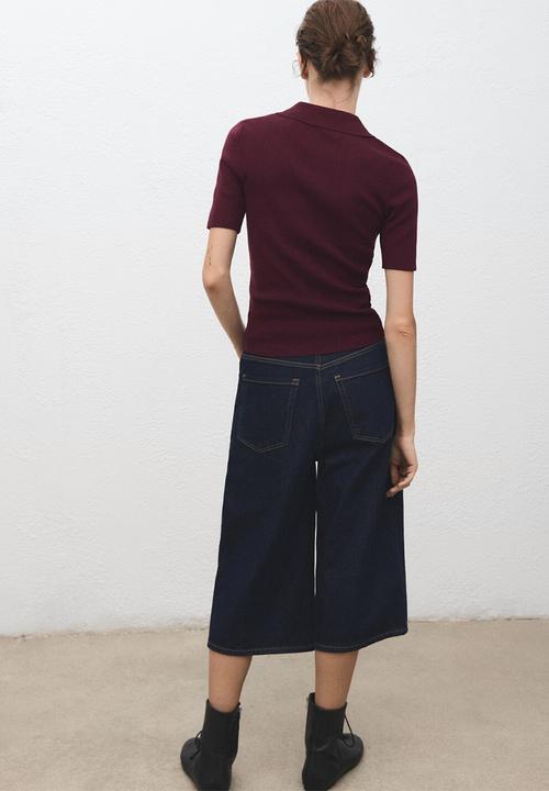 MANGO - Jersey polita - dark red