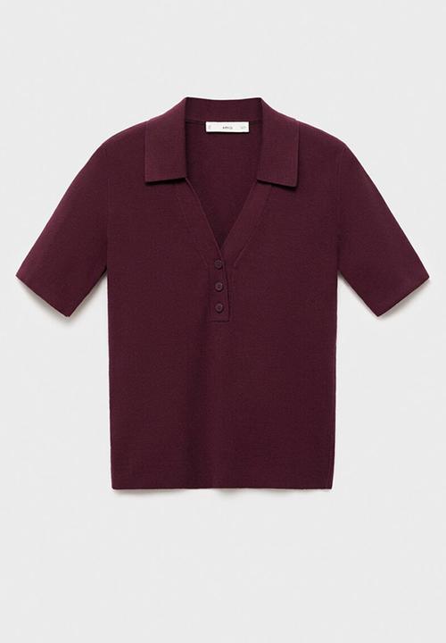MANGO - Jersey polita - dark red