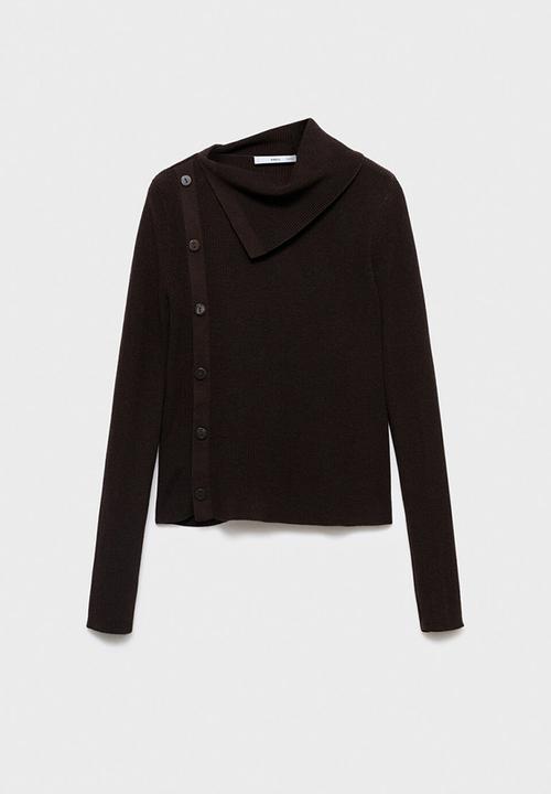 MANGO - Sweater cuiner -  dark brown 