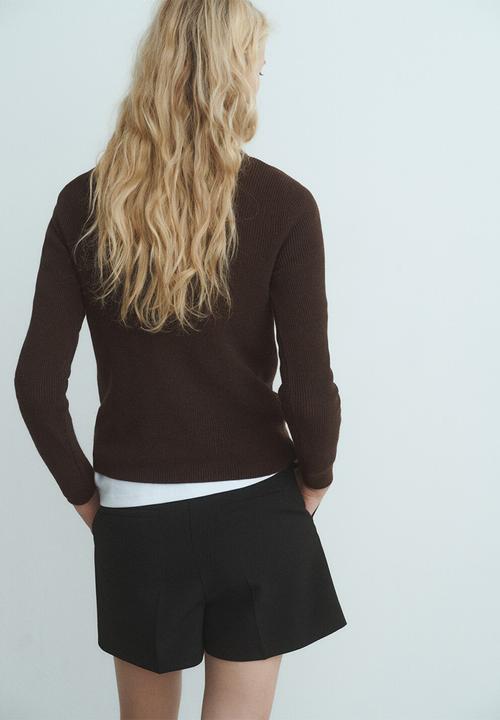 MANGO - Sweater cuiner -  dark brown 