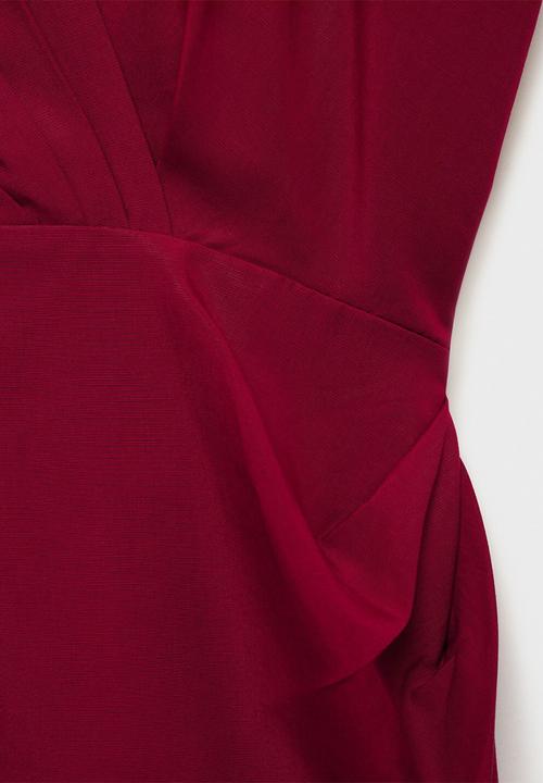 MANGO - Dress vene -  dark red