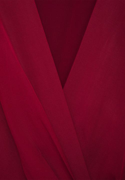 MANGO - Dress vene -  dark red