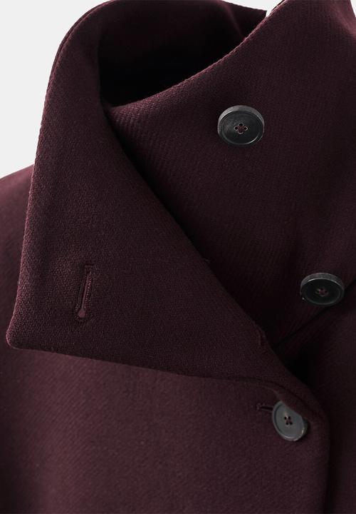 MANGO - Abrigo sirenita - dark red