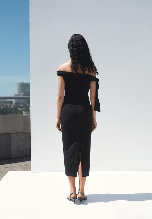 MANGO - Dress twisted2 -  black