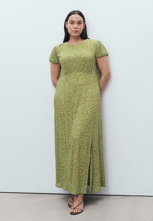 MANGO - Vestido pomelo - green