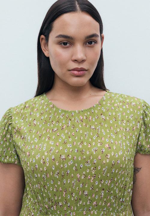 MANGO - Vestido pomelo - green