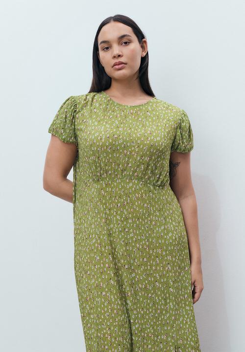 MANGO - Vestido pomelo - green