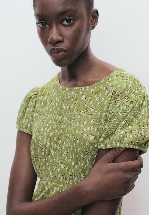 MANGO - Vestido pomelo - green