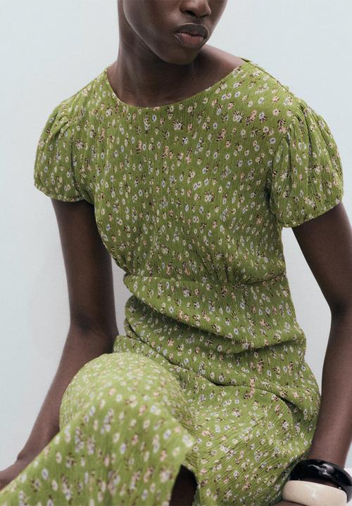 MANGO - Vestido pomelo - green
