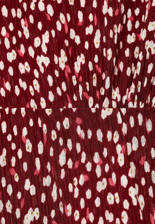 MANGO - Dress pomelo  -  dark red