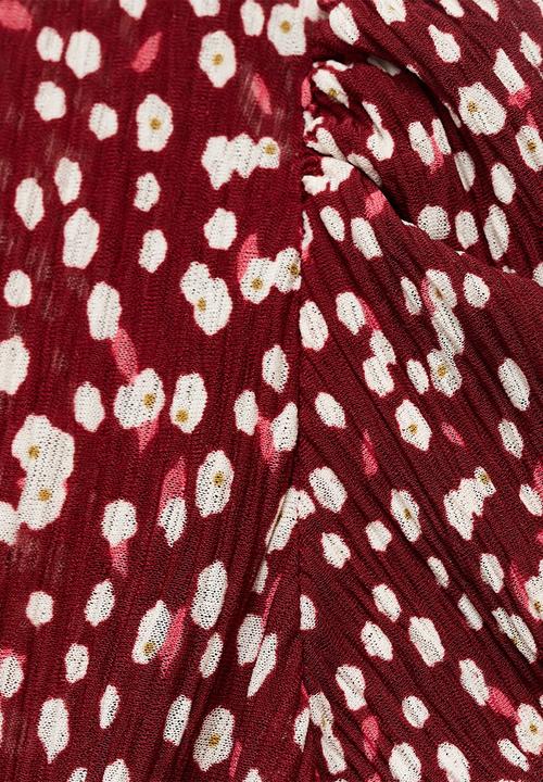 MANGO - Dress pomelo  -  dark red