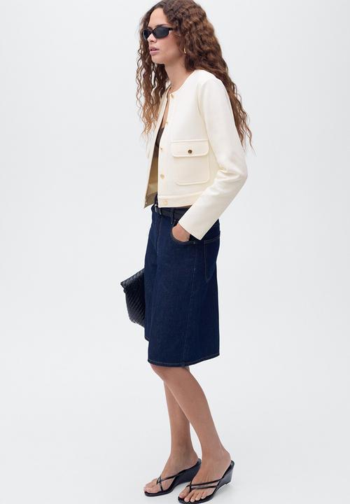 MANGO - Jacket grey-h -  light beige