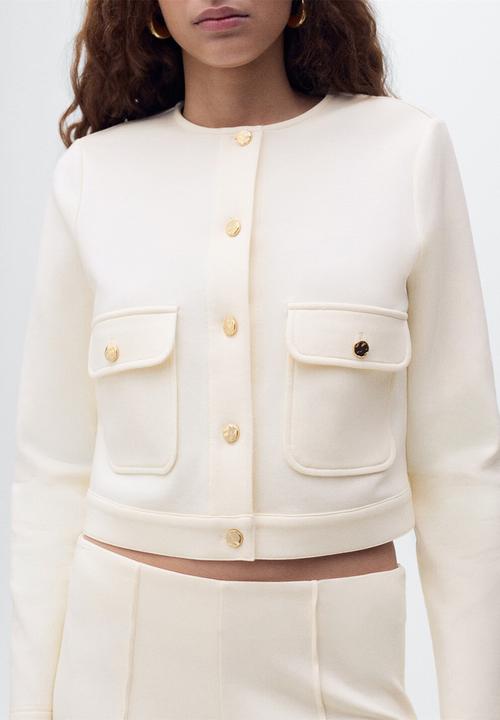 MANGO - Jacket grey-h -  light beige