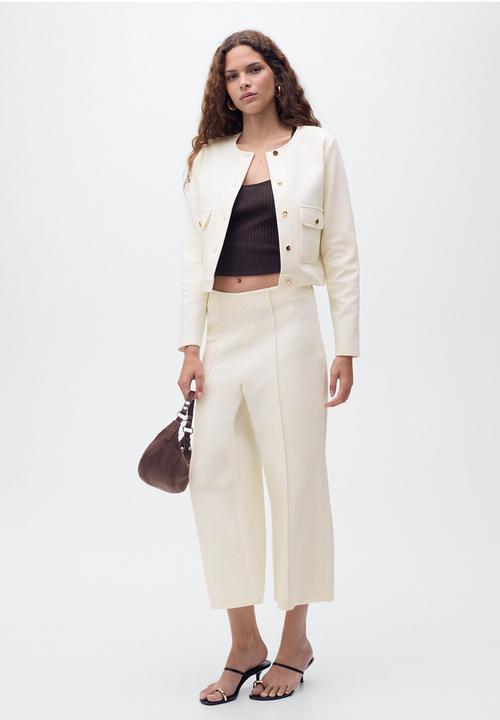 MANGO - Jacket grey-h -  light beige