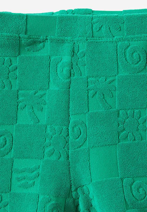 Cotton On - Billy boyleg swim trunk - deep mint/jacquard