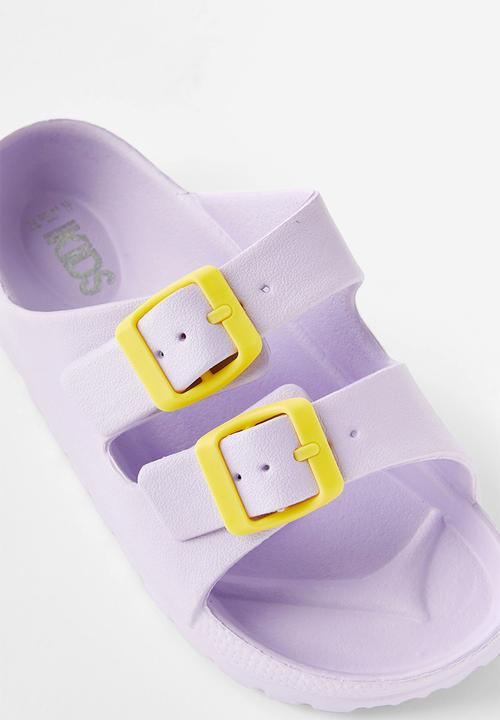 Cotton On - Twin strap slide - vintage lilac/baby yellow