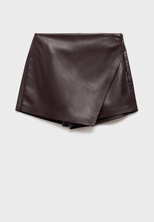 MANGO - Skirt candy  -  dark brown