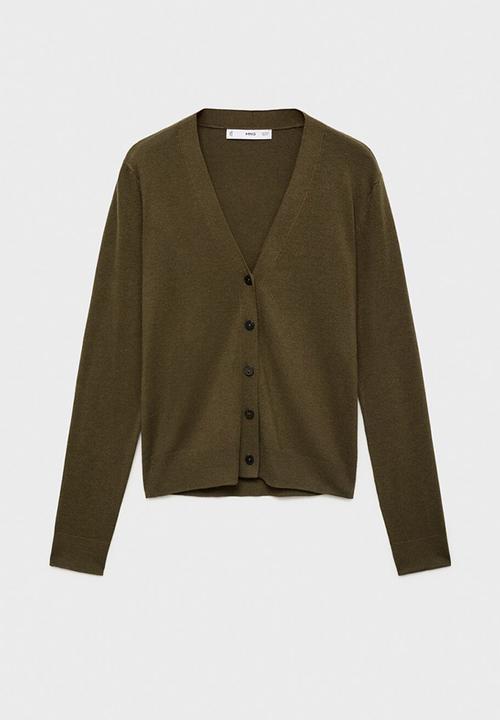 MANGO - Cardigan lucco - beige & khaki