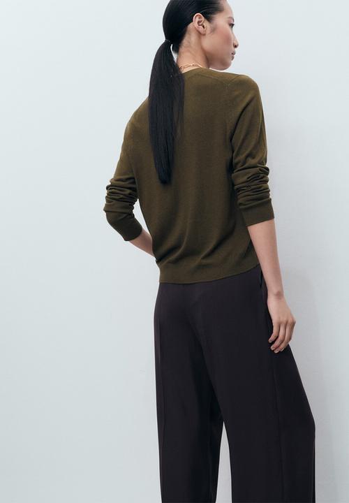 MANGO - Cardigan lucco - beige & khaki