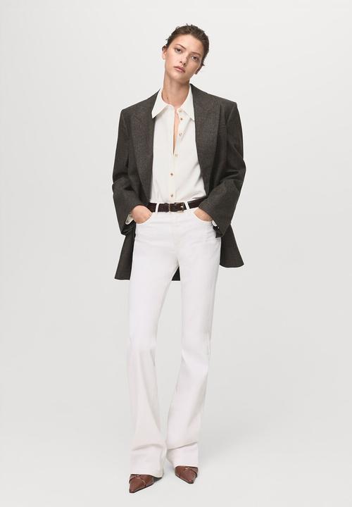MANGO - Shirt flare - natural