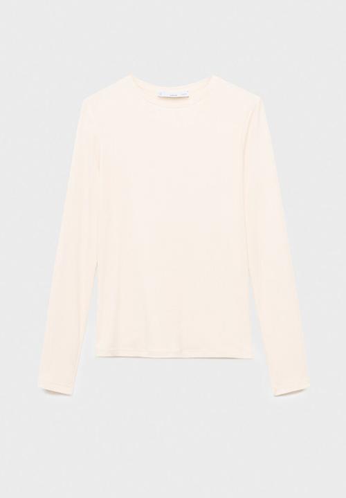 MANGO - Camiseta sita - light beige