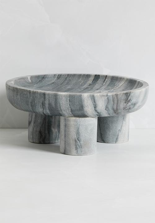 Marble fruit bowl - grey