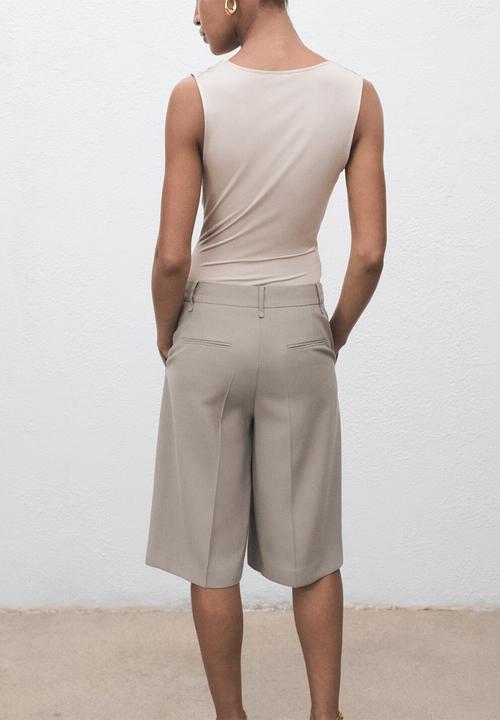 MANGO - Camisa flare - beige