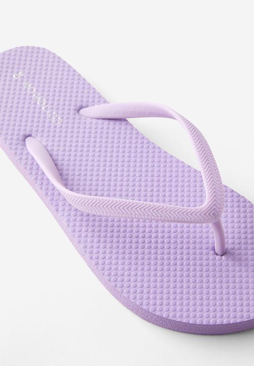Cotton On - Round toe flip flop - pastel lilac