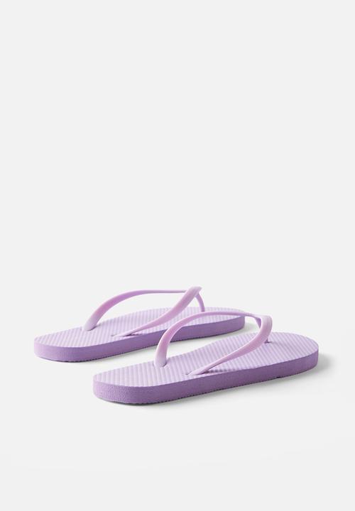 Cotton On - Round toe flip flop - pastel lilac
