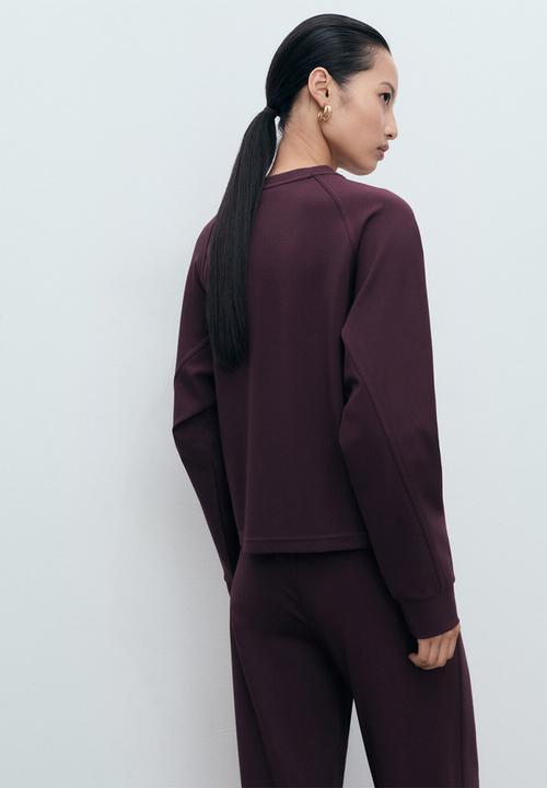 MANGO - Sweatshirt florida -  dark red
