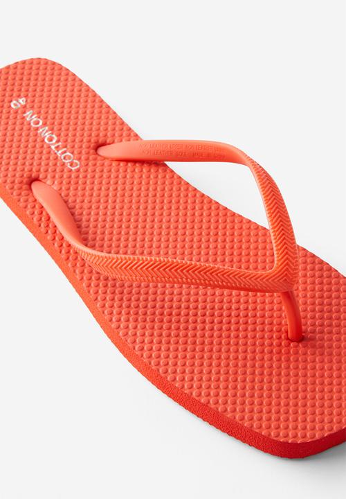 Cotton On - Square toe flip flop - red