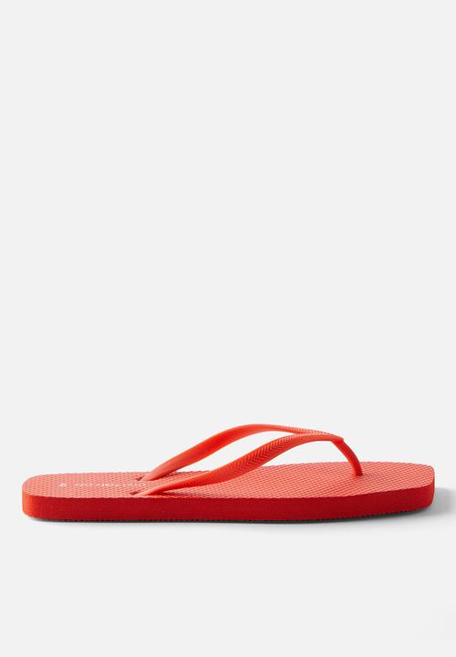 Cotton On - Square toe flip flop - red