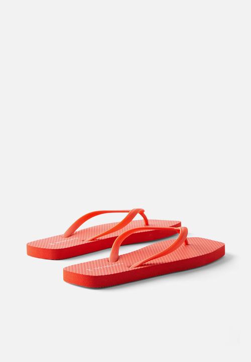 Cotton On - Square toe flip flop - red