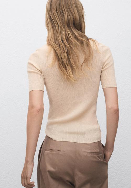 MANGO - Jersey mocha - light beige