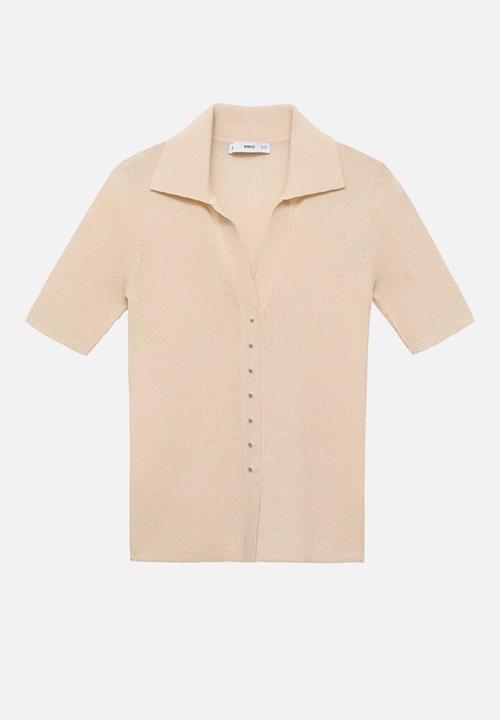 MANGO - Jersey mocha - light beige