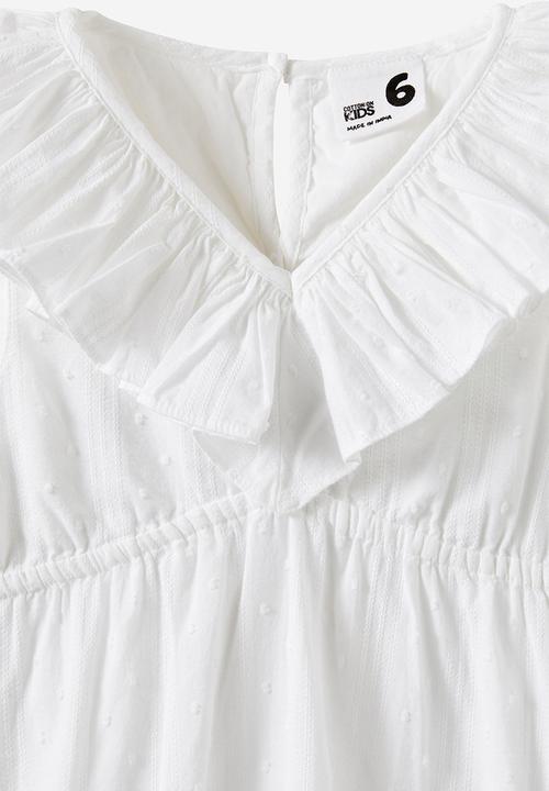Cotton On - Frida flutter sleeve dress - white