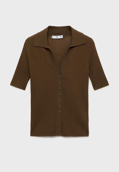 MANGO - Jersey mocha - dark brown