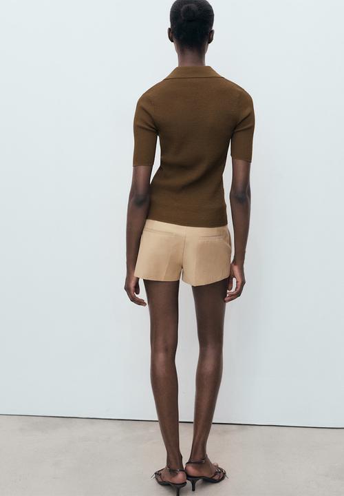 MANGO - Jersey mocha - dark brown