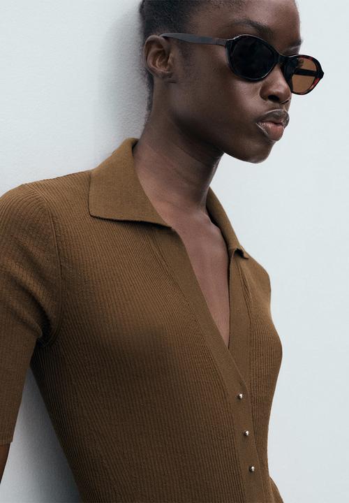 MANGO - Jersey mocha - dark brown