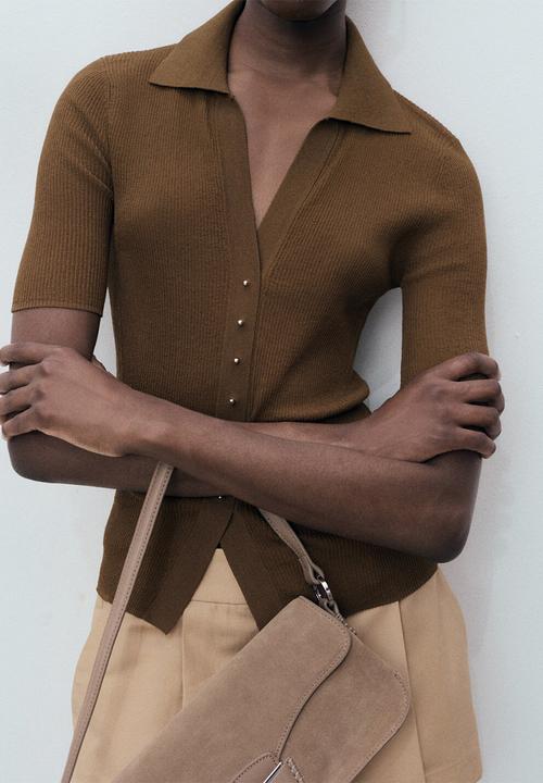 MANGO - Jersey mocha - dark brown