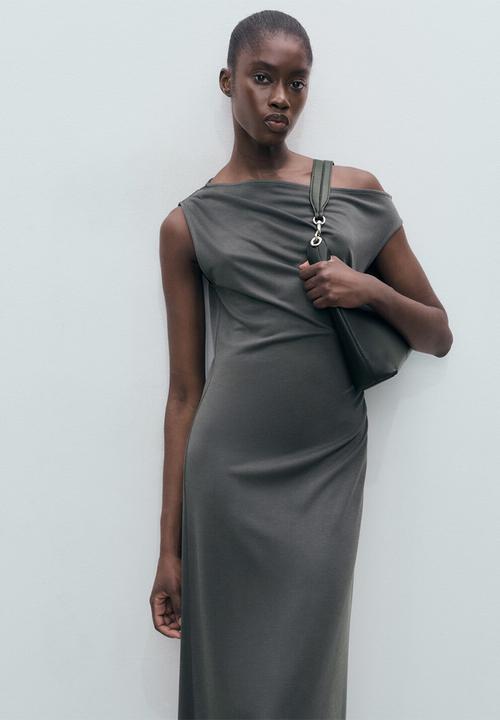 MANGO - Dress cupo -   charcoal