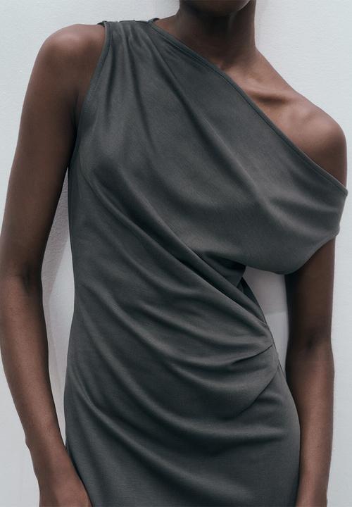 MANGO - Dress cupo -   charcoal