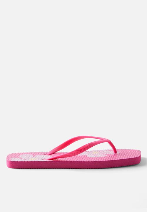 Cotton On - Square toe flip flop - kalea dahlia pink