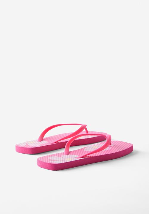Cotton On - Square toe flip flop - kalea dahlia pink