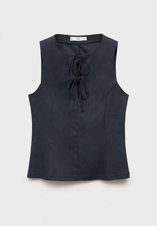 MANGO - Top dena  -  medium blue