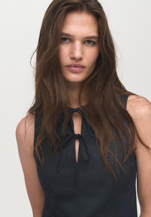MANGO - Top dena  -  medium blue